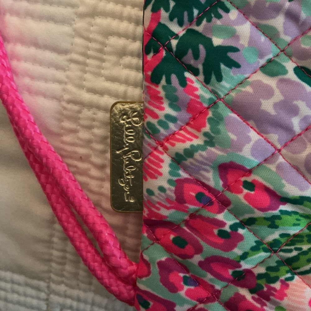 Lilly Pulitzer Pink and Green Patterned Bag - Picture 10 of 12